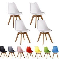 Dining Chairs Set of 4 Modern Padded Seat set UK Jamie Lorenzo Contemporary