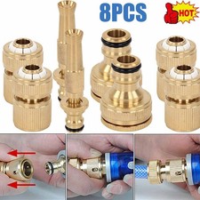 8X Brass Garden Hose Pipe