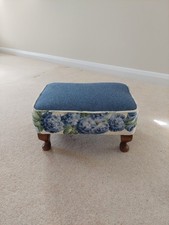 Footstool In John Lewis Floral Fabric