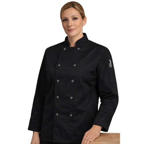 Black chefs jacket - black,