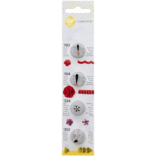 Flower piping tip - set, 4