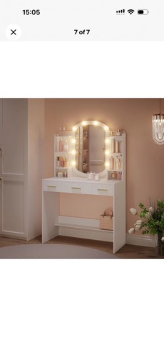 Large white dressing table - white,