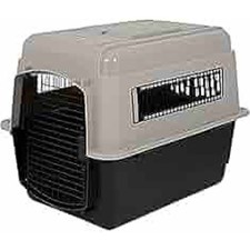 Petmate Ultra Vari Plastic Travel Dog Kennel 40" for Large Pets 70-90 lbs, Taupe