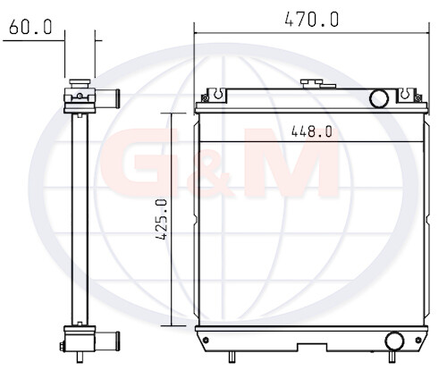 Radiator for kubota - kubota, pramac