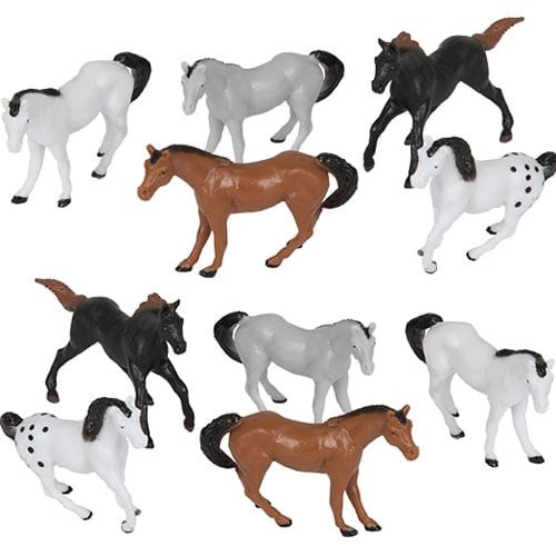 Assorted plastic horses favour - assorted,