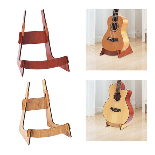 Wooden floor guitar stand - guitar,