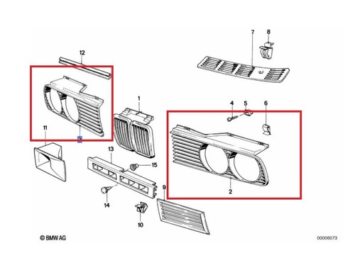 Bmw front headlight grille - bmw, 3