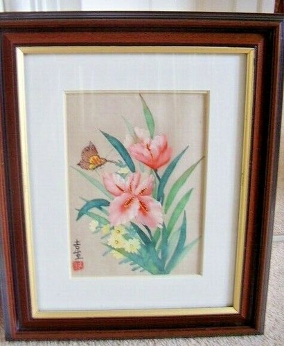 Chinese butterfly and flowers - butterfly,