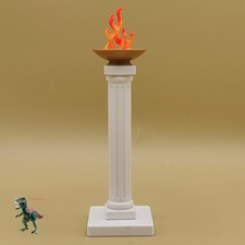 Playmobil large column-cauldron-flames Roman-Egyptian-Greek temple-colosseum