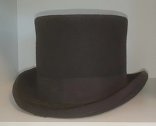 Christys Black Top Tailored Premium Hat, 12" Length (Small size)