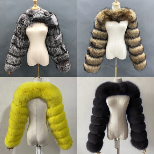 Women faux fur - women, crop