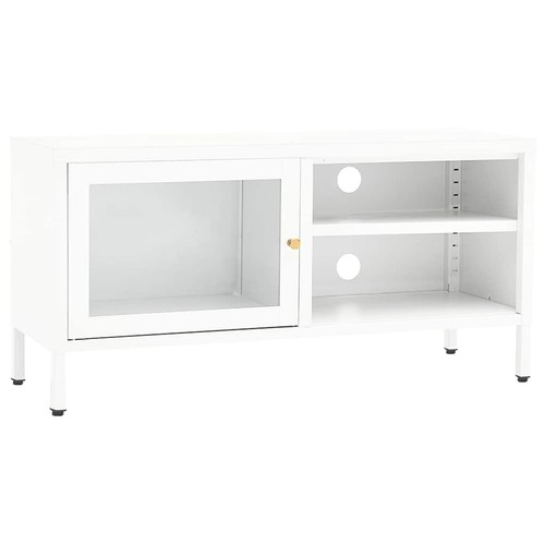 Cabinet steel glass stereo - tv, steel&glass