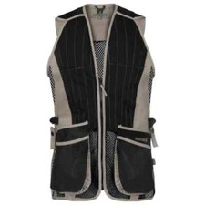 Percussion Skeet Vest Black/Beige Gilet Clay Pigeon Country Hunting Shooting