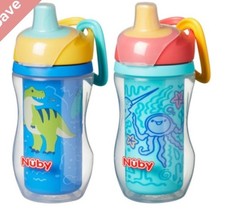 Nuby Insulated Sipper Cup - Toddler Beaker with Removeable Valve | Spill-Proof |