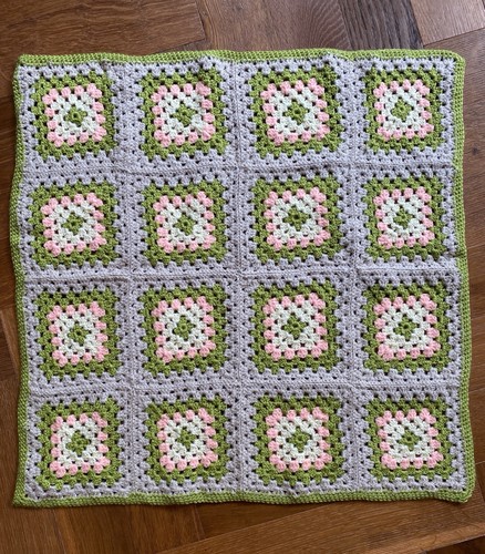 Crochet small green - green, pink