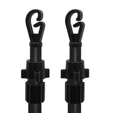 2X HEAVY DUTY CLOTHES WASHING LINE PROP EXTENDABLE TELESCOPIC SUPPORT POLE2.6M