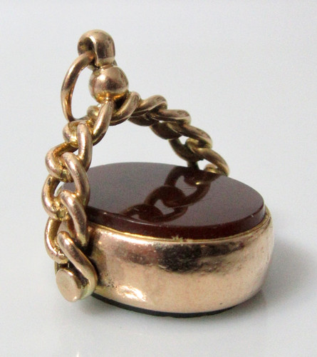 9ct gold fob antique - fob,