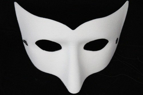 White wolf mask - white,