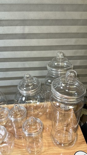 Plastic sweet jars - 10,