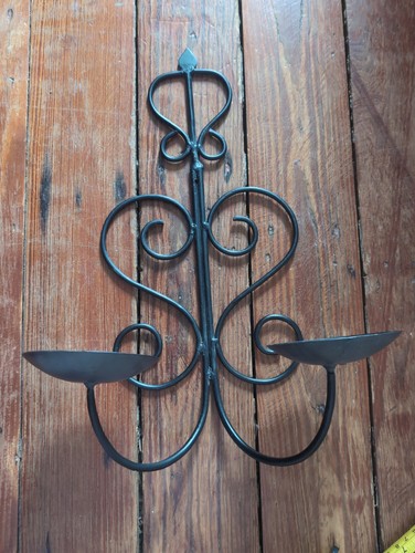 Wrought iron double - wrought, wall
