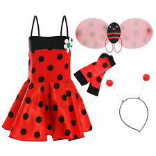 GIRLS LADYBIRD COSTUME INSECT CHARACTER SCHOOL BOOK WEEK FANCY DRESS LADYBUG