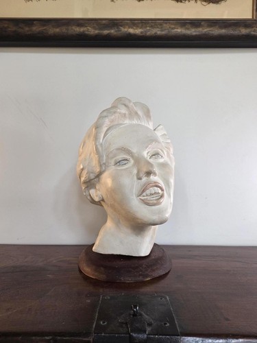 Mid century plaster bust - plaster, a