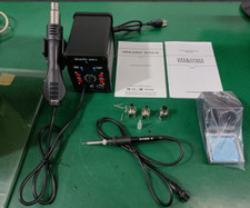 2in1 Digital Solder Station Kit 750W Rework Hot Air Gun Iron Welding Set