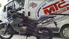 YAMAHA XT660Z Tenere Left Hand single stainless round R. Legal Motorbike Exhaust