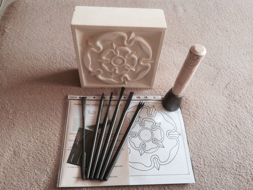 Stone carving tudor rose - carving, 'tudor