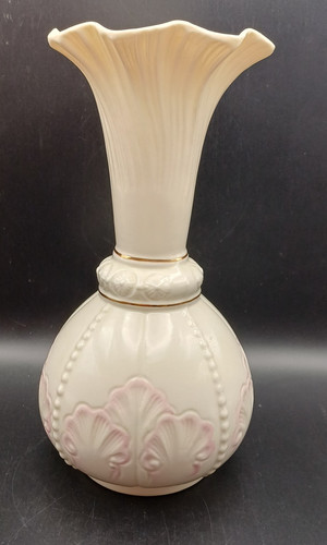 Belleek porcelain vase pink - belleek,