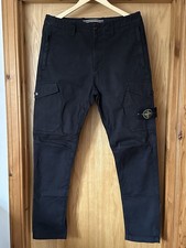 Stone Island Men's Cargo Trousers W30 Type RE-T Black