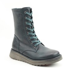 HEAVENLY FEET - Martina4 | Ladies/Womens Lace Up/Zip Up Wedge Boot Ocean