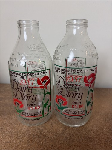 Pair vintage 1980s dairy - pair,