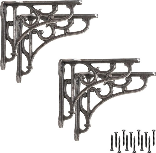 Cast iron shelf brackets - brackets, 3x4"
