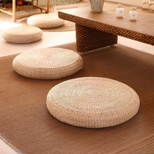 40cm round straw - tatami, futon