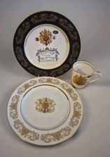 Set Of 2 Aynsley Plates With An Aynsley Mug Royal Family Decorative