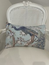 Laura Ashley Belvedere Rectangle Cushion Cover In Duck Egg, Peacock 18 X 12 Inch