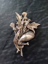 Vintage Bagpipes Brooch Pin