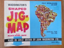 Vintage Waddingtons Jig Map South America. Jigsaw Puzzle Complete.