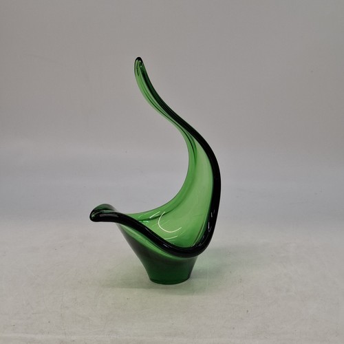 Vintage green art glass - green,