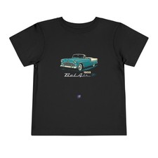 Toddler 1955 Chevy Bel Air Convertible Retro Vintage Classic Car Kids Tee Shirt
