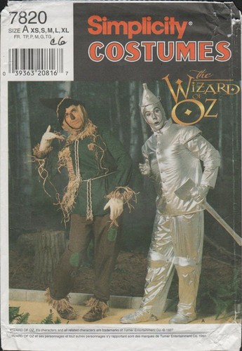 Simplicity 7820 mens scarecrow - mens,