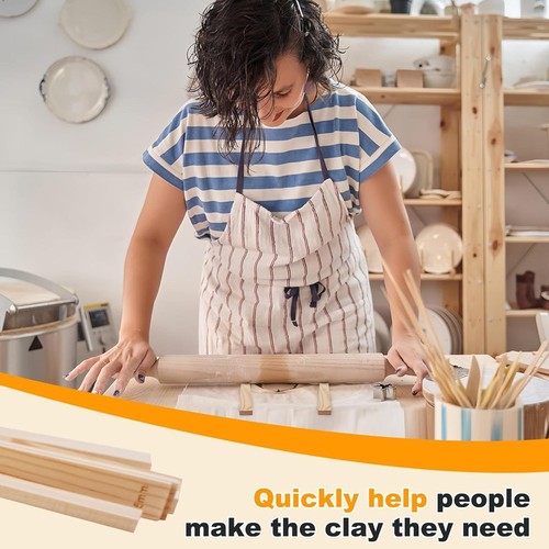 New 8pcs wooden rolling pin - wooden,