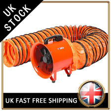 10"/250mm 300W Portable 5m Ducting Fume Blower Dust Extractor Ventilation Fan UK