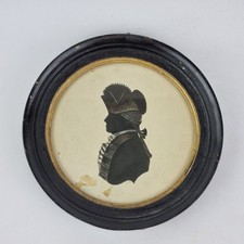 Antique 19thC Silhouette Portrait "Captain J. Smith Of Dartmouth"