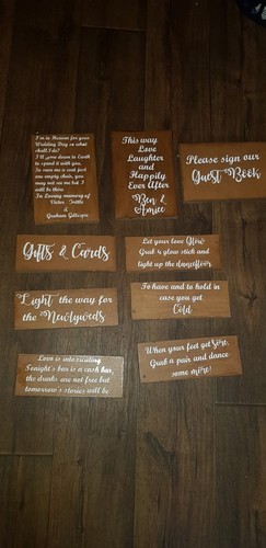 Wooden wedding signs - wooden,