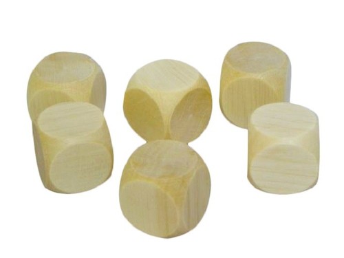 10x wooden plain - 10x, dice