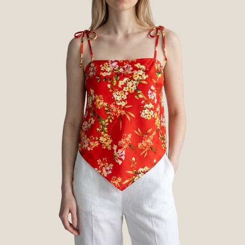 Zara red floral - red, feel