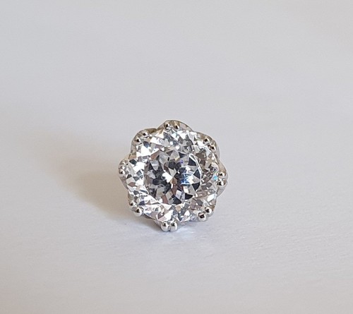 Sterling silver cubic - silver,