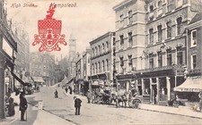 High Street Hempstead With Coat of Arms Postcard c1905 READ DESCRIPTION